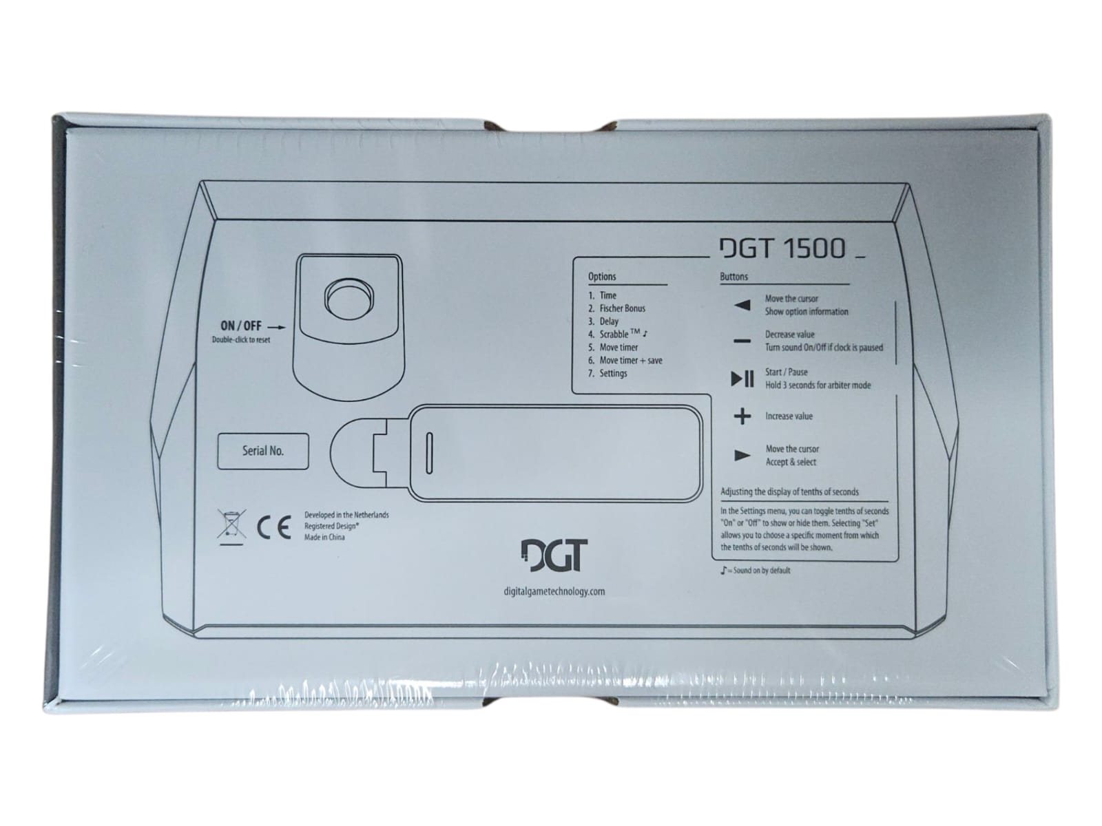 Электронные шахматные часы DGT 1500 (замена DGT EASY PLUS) GREY